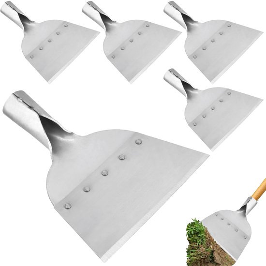 Ibenzoa® Grote Set van 5 Tuingereedschap voor Onkruidverwijdering met Brede Manganstalen Schop van Ibenzoa
