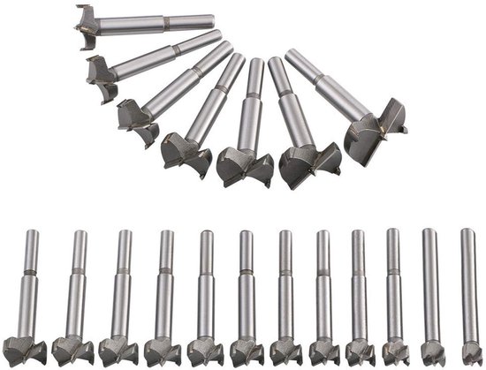 Ibenzoa® Houtbewerking Plugboor Set met 19 Verschillende Maten voor Nauwkeurige Gaten van Merkloos	