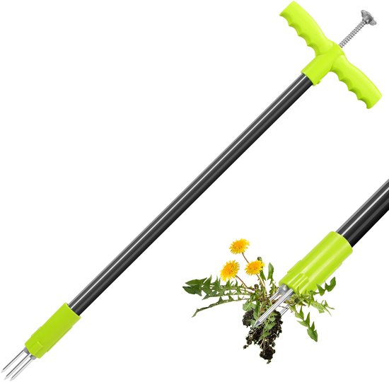 Ibenzoa® Innovatieve Onkruidverwijderaar met Drievoudige Stalen Klauwen en Ergonomische Handgreep voor Tuinonderhoud