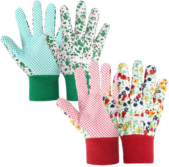 Ibenzoa® Oude Tuinhandschoenen met Bloemenpatroon van Ibenzoa