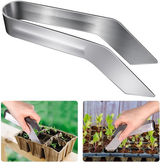 Ibenzoa® Roestvrij Stalen Transplantatietang - Tuingereedschap voor Planten & Zaailingen