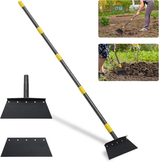 Ibenzoa® Tuingereedschap met Verstelbare Stalen Handgreep voor Onkruidverwijdering en Sneeuwruimen in de Tuin van Ibenzoa