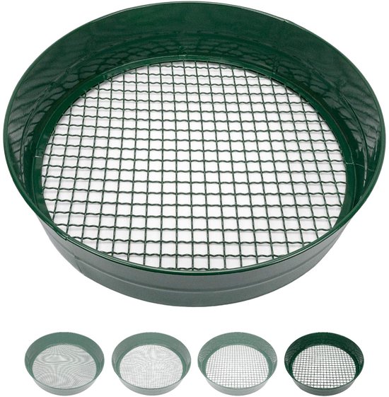 Ibenzoa® Tuinzeef met veelzijdige maaswijdte voor optimale grondvoorbereiding, 33 cm diameter, roestbestendig en stapelbaar van Ibenzoa