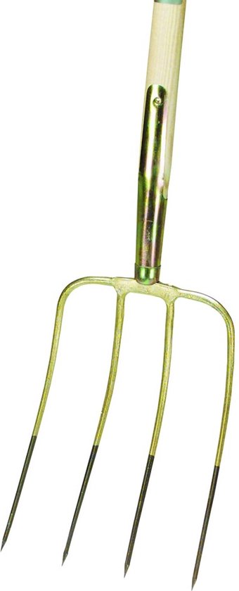 Ideal Spitvork mestvork met t-steel 4 tands rond van Ideal.