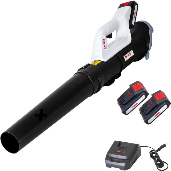 IKRA accu-axiale bladblazer ICB 20, licht en compact, incl. 2 x 20V accus (2,0 Ah) en snellader