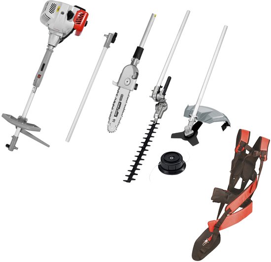 IKRA multitool IBKH 52-1 4-in-1: bosmaaier, grastrimmer, heggenschaar en hoogsnoeier