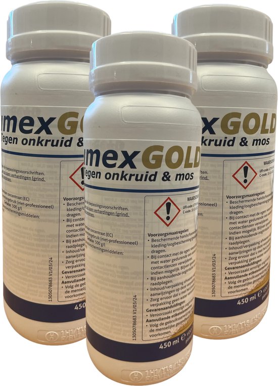 Imex Gold 3 stuks a 450ml. Tegen onkruid en mos