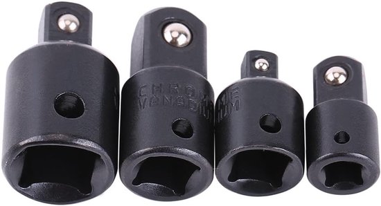 Impact Socket Adapter - 4 stks Sockets - Schroevendraaier Converter Set - Dopsleutel Adapters - 1 2, 3 8, 1 4 van Merkloos	
