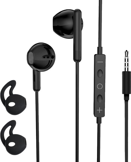 In-Ear 3.5mm Wired Headphones - Met Microfoon voor Mobiele Telefoons - Geluidsisolatie - Diepe Bass - Oordopjes en Opbergtassen van Merkloos	