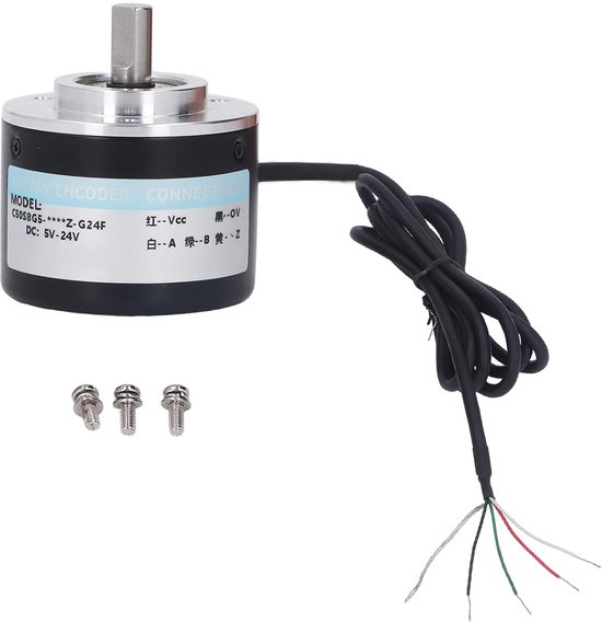 Incremental rotary encoder, IP50 incremental enter, outer diameter 50mm, for robots (1200P/R) van Merkloos	