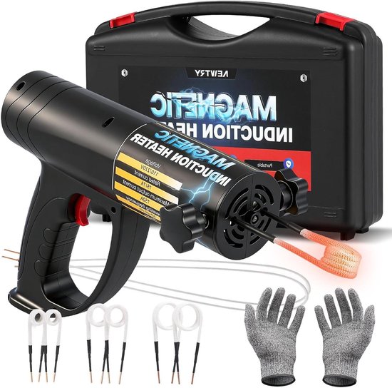 Inductieverwarmer - Magnetische verwarmer - Verroeste Onderdelen Losmaken - Zonder Open Vlam - 1500 W - Zwart van Merkloos	