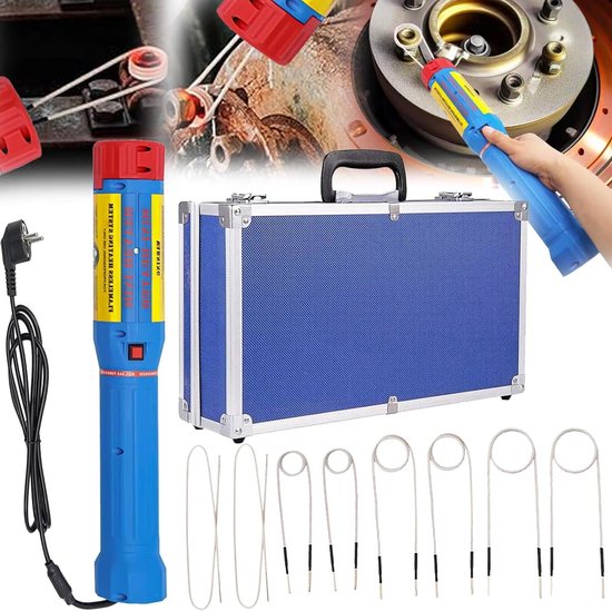 Inductieverwarming Set - Magnetische Verwarmer - Roestige Bouten Losmaken - Vlamloos Verwarmen - 1000 W - Zwart van Merkloos	