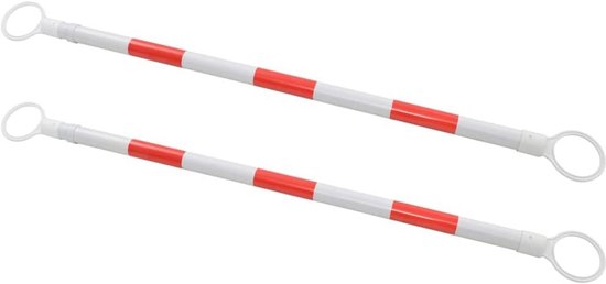 Inklapbare Kunststof Pylonstangen 116-197 cm Set van 2