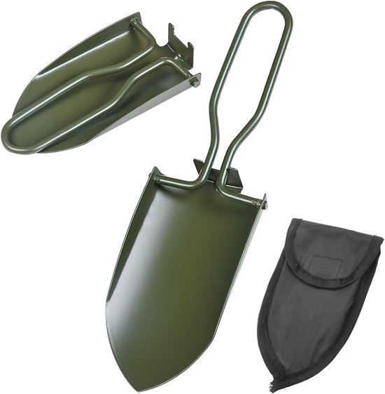 Inklapbare Schep RVS - Mini Tuinschep en Spade voor Camping en Outdoor van Merkloos	
