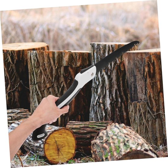 Inklapbare snijzaag - Voor takken, struiken, bomen, wit/zwart, handzaag van Merkloos	