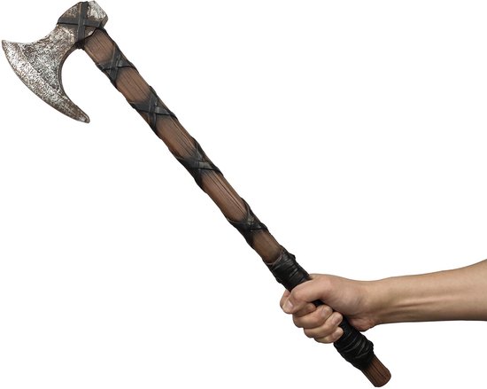 Inovra- Handbijl Viking - Gevechtsbijl voor volwassenen - Speelgoed bijl - Middeleeuwse bijl - Cosplay bijl - Geschikt voor Halloween en LARP - Speelgoedbijl