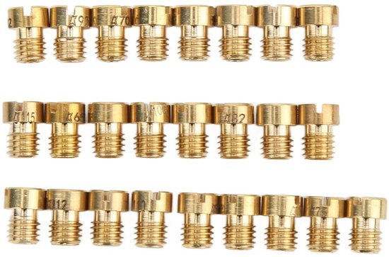 Inovra- Hoofdsproeier Set - 25 Stuks - Vervanging voor Dellorto Carburateur PHBG - M5 Sproeiers - Metaal - Hoge Compatibiliteit