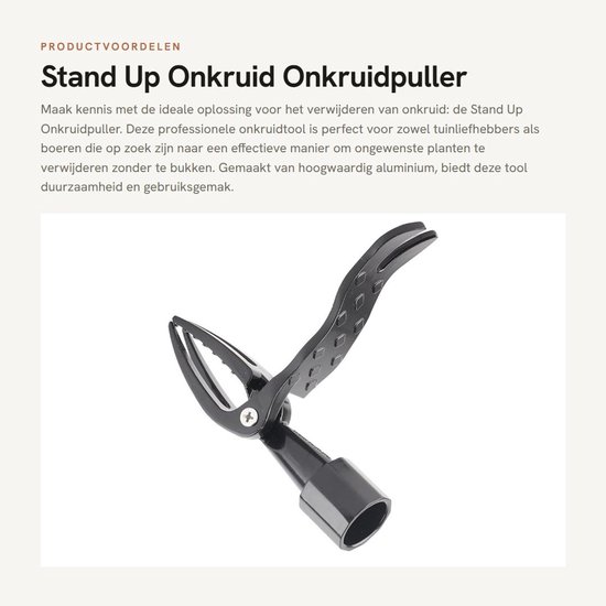 Inovra - Stand Up Onkruid - Onkruidpuller - Professioneel - Aluminium Onkruid Tool - Tuin en Boerderij - Handig en Efficiënt - Voor Buiten