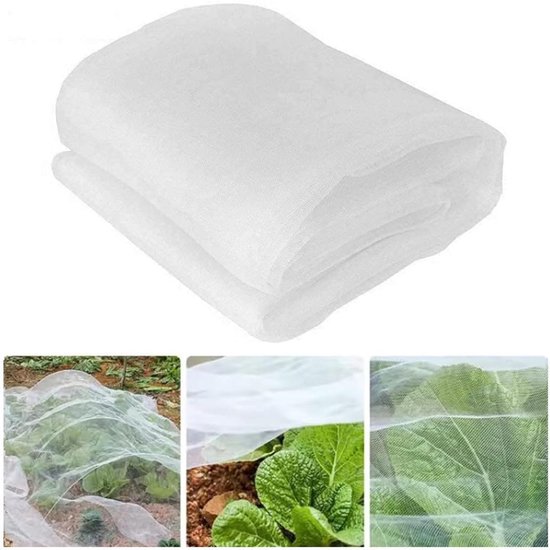 Insect Protection Net 2.5 x 10 m - Fijn Gaas Tuinnet - Groenten Net - Insectennet voor Planten en Groenten - Bloemen - Kassen voor Effectieve Ongediertebestrijding - Vogelkooi van Merkloos	