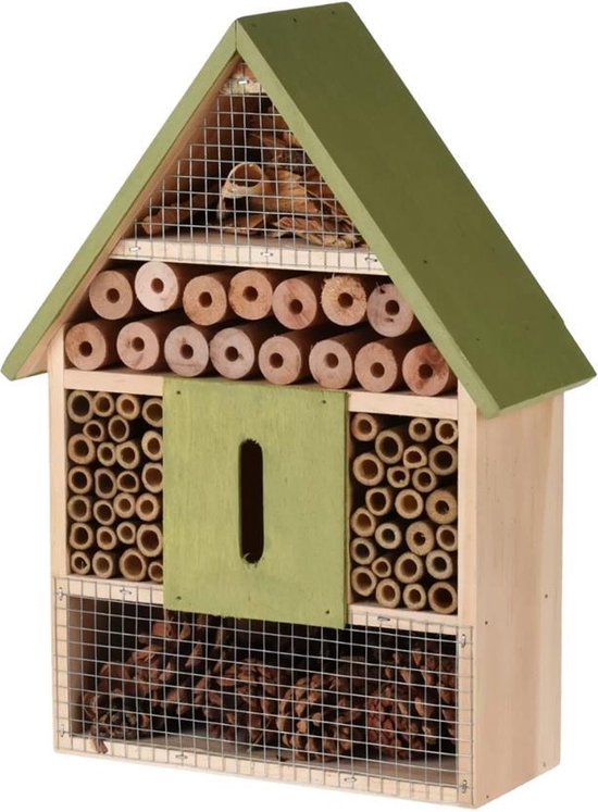 Insectenhotel hout 30 cm assorti van Merkloos	