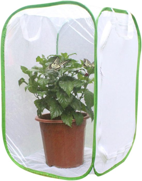Insectennet voor planten, vlinderkweekkooi, draagbare insectenkweekkooi, insectennet voor planten,40x40x60cm van Merkloos	