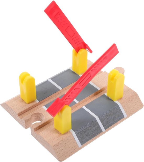 Interactieve Houten Trein Spoor Barrière - Pretend Spoorweg - Road Block Railing Barrier voor Speelgoed van Merkloos	
