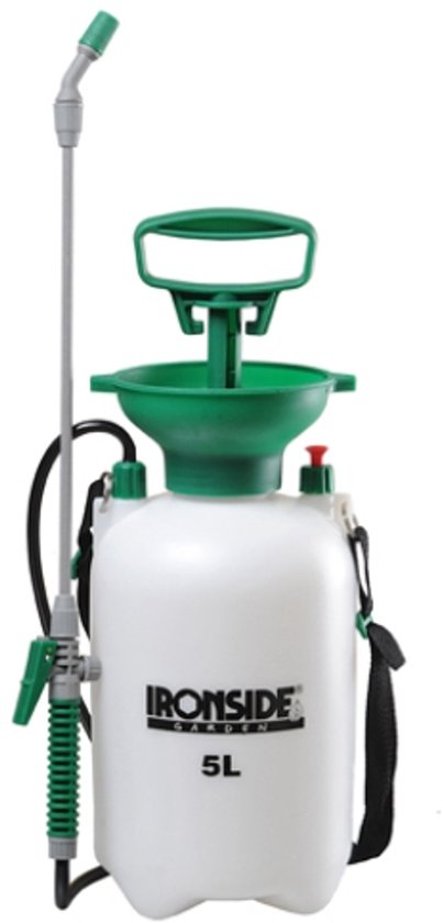 Ironside Drukspuit 5 Liter - Professionele Sproeier voor Tuin & Huis - Verstelbare Spuitmond - Met D-Handvat van Merkloos	