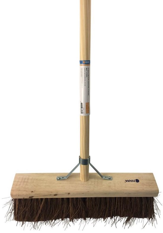 Ivana straatbezem piassava 45cm incl steel 170cm van Ivana