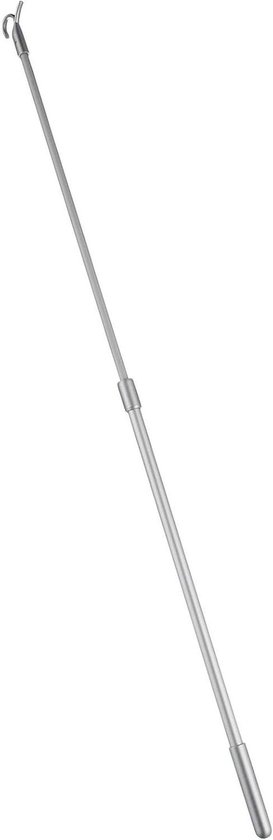 Jaloezieën Draaistang - Raamopenerstok Kantelstang - Jaloezieën Openen - Telescopische Lengte - 60 cm - Zilver