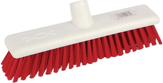 Jantex Zachte Hygiënische Bezem 30cm Rood DN830 van Jantex