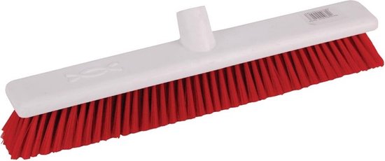 Jantex Zachte Hygiënische Bezem 45cm Rood DN833 van Jantex