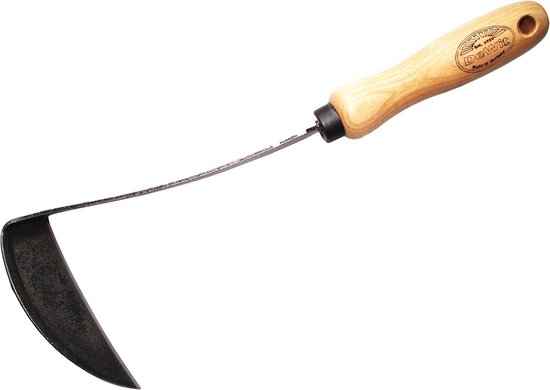 Japanse Handschoffel - Wieden Tuin - Onkruid Verwijderen - Boriumstaal Kop - 30 cm - Houtkleur
