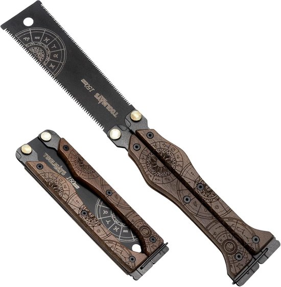 Japanse Snoeizaag - Opvouwbaar Houtzaag - Hout Bewerken - Dubbele Tandrijen - 150mm Blad - Zwart