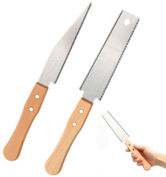 Japanse zaagset voor houtbewerking - 2 stuks, fijnzaag en verstekzaag van Merkloos	