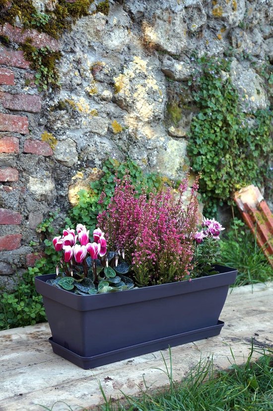 Jardin Romeo Plantenschotel Antraciet - Poëtische Tuindecoratie van Jardin