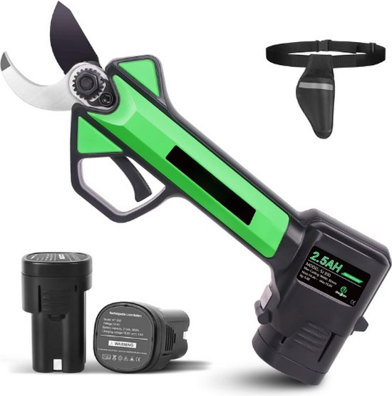 JB® Elektrische Snoeischaar - Accu Snoeischaar - Electrische Snoeischaar - Snoeischaar - Takkenschaar - Takkenschaar Accu - Takkenschaar Electrisch - Snoeischaar Electrisch - Snoeischaar Op Accu - Snijdikte 30MM - 8-10 Uur Batterijduur - Brede Inzet van JB