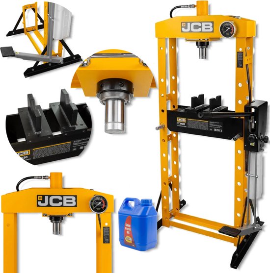 JCB - Hydraulische Vloerpers - 20T - Met Voetpedaal - Manometer