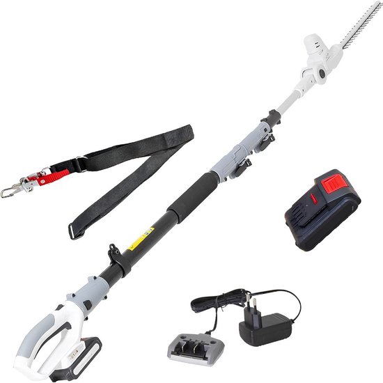 JCP® Telescopische Heggenschaar - Onderhoudsspray -Snoerloze Heggenschaar - Zwart - 275cm x 10cm x 19cm