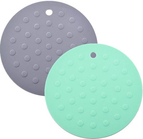 JeiibrZui Siliconen Voermat Voor Huisdieren - Voedingsmat Voor Katten Siliconen - Antislip & Gemakkelijk Schoon Te Maken - 2 Stuk - Voor Kat En Hond In Grijs Of Groen van JeiibrZui