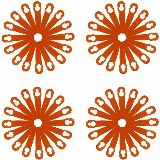 JeiibrZui Stihl Trimmer Messen - Onkruidverdelger Messen - Geschikt Voor FSA 45 + Hoogwaardige Kunststof Constructie - 120 Stuks - Oranje van Merkloos	