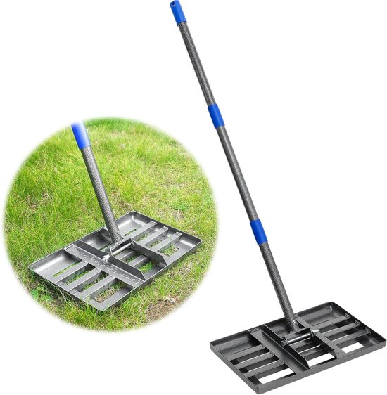 JGS Premium - Gazonhark voor egalisatie en onderhoud van grond en grasmat - Metalen hark met 152 cm steel