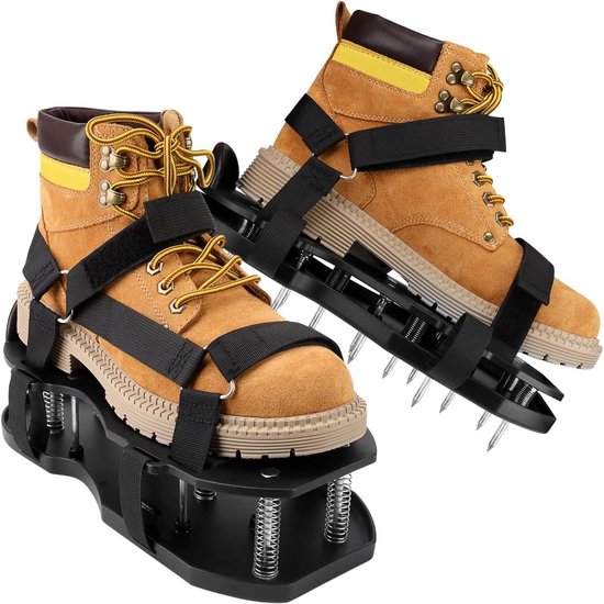 JGS Premium - Gazonventilator voor het beluchten van het gazon - Schoenen voor beluchten en verzorgen van gazon - Nagelschoenen voor gazonventilatie van JGS
