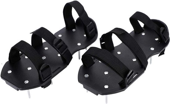 JGS Premium - Luchtschoenen voor het beluchten en verticuteren van het gazon. Met spikes en gespen, One size fits all. Gazonbescherming #-02 traditioneel. van JGS