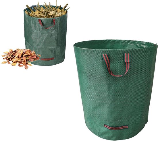 JGS Premium - Tuinafvalzakken met Handvat en Handgrepen voor Tuinafval - Zelfstaand en Opvouwbaar - Herbruikbare Bladzakken - 120 Liter - Tuin Opruimen Eenvoudig Gemaakt van JGS