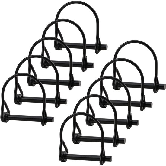 JHUBERS- Draadslotstift 52 mm - 10 Stuks - Koolstofstaal - Borgstift/Borgclip - Veiligheidskoppeling - Antiroest - Geschikt voor tuin/gazon - Borgpen