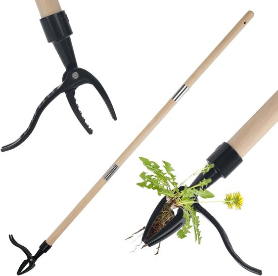 Jhubers Goods - Onkruidtrekker - Onkruidverwijderaar met Lange Steel - Geschikt voor tuinonderhoud - Ergonomisch ontwerp - 100cm steel - Wortels en distels verwijderen - Makkelijk en zonder bukken - Groene kleur. van JHubers Goods