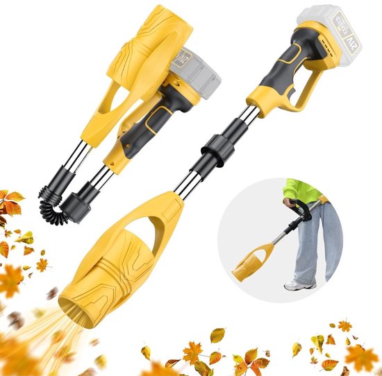 JMZR® Bladblazer Accu - Bladblazers Verlengde Blaasmond - Geel van JMZR