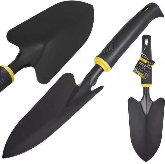John Gardener Tuinspade - Brede schop - Poedergecoat staal - Ergonomische handgreep - 32 cm - 9 cm blad van Merkloos	