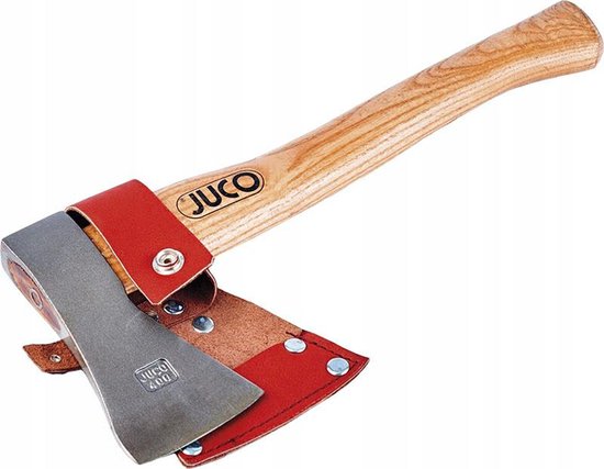JUCO T6012 - Kampeerbijl - 400g - Stalen Kop - Houten Handvat