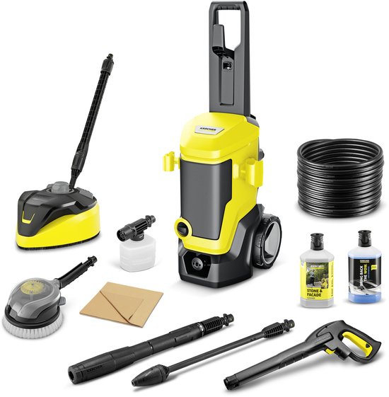 K 7 WCM Car & Home BB Hogedrukreiniger - Watergekoeld - 180 Bar - 60m²/u - 600 l/u - 3000W - Geschikt voor o.a. Auto - Terras - Fietsen - Motoren - Tuinset van Merkloos	